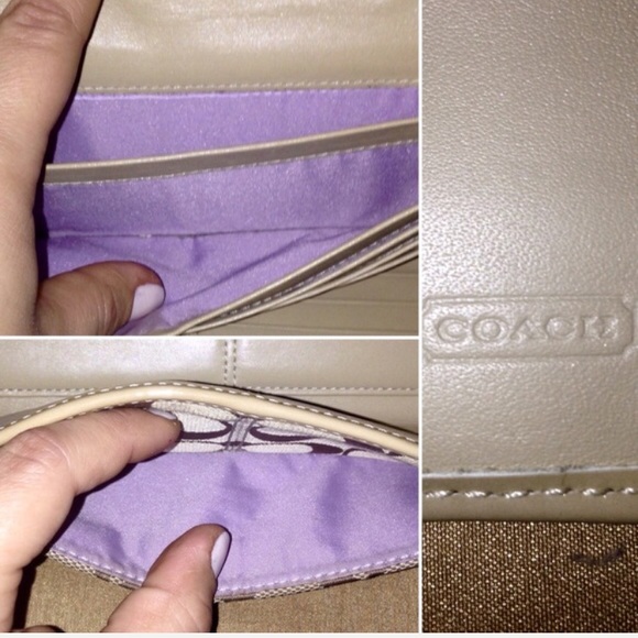🎉HOST PICK🎉 Authentic Canvas Coach Wallet w/ Lavender - Picture 4 of 4